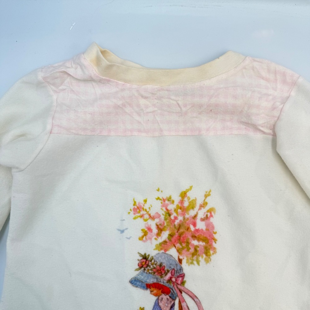 Vtg 70s Girls Nightgown | Blue Bonnet Girl‎ Illustration | Sz 2T | Flawed Charm - Picture 2 of 10